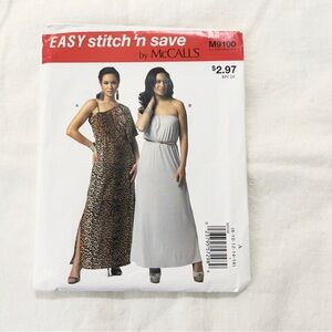 McCall’s M9100 Sewing Pattern Misses Dress Size 8-16 Uncut Factory Folded